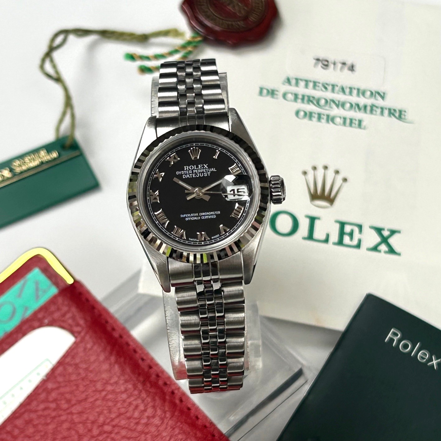 2000 Rolex Oyster Perpetual Lady Datejust 26mm Automatic 79174 - Image 13