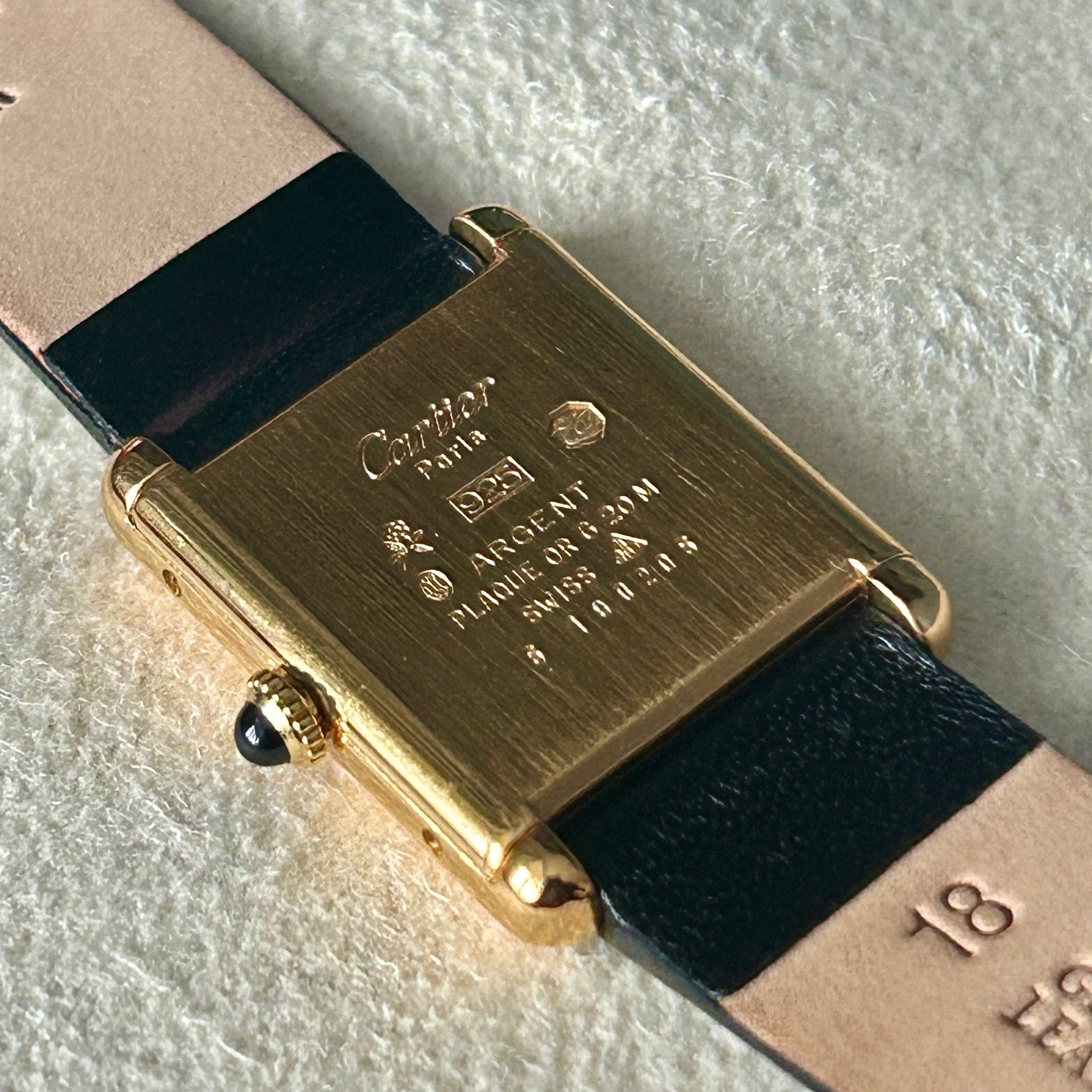 1970's Cartier Tank, Must De Cartier, Gold Vermeil, Small Model, Hand Wound - Image 9