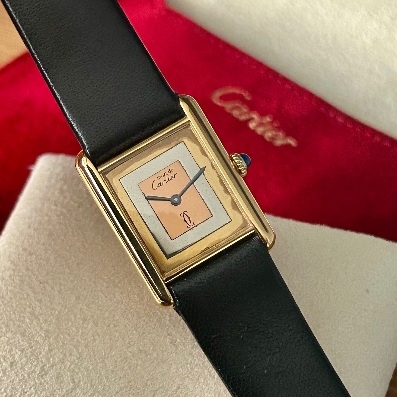 1970's Cartier Tank, Must De Cartier, Gold Vermeil, Small Model, Hand Wound - Image 3