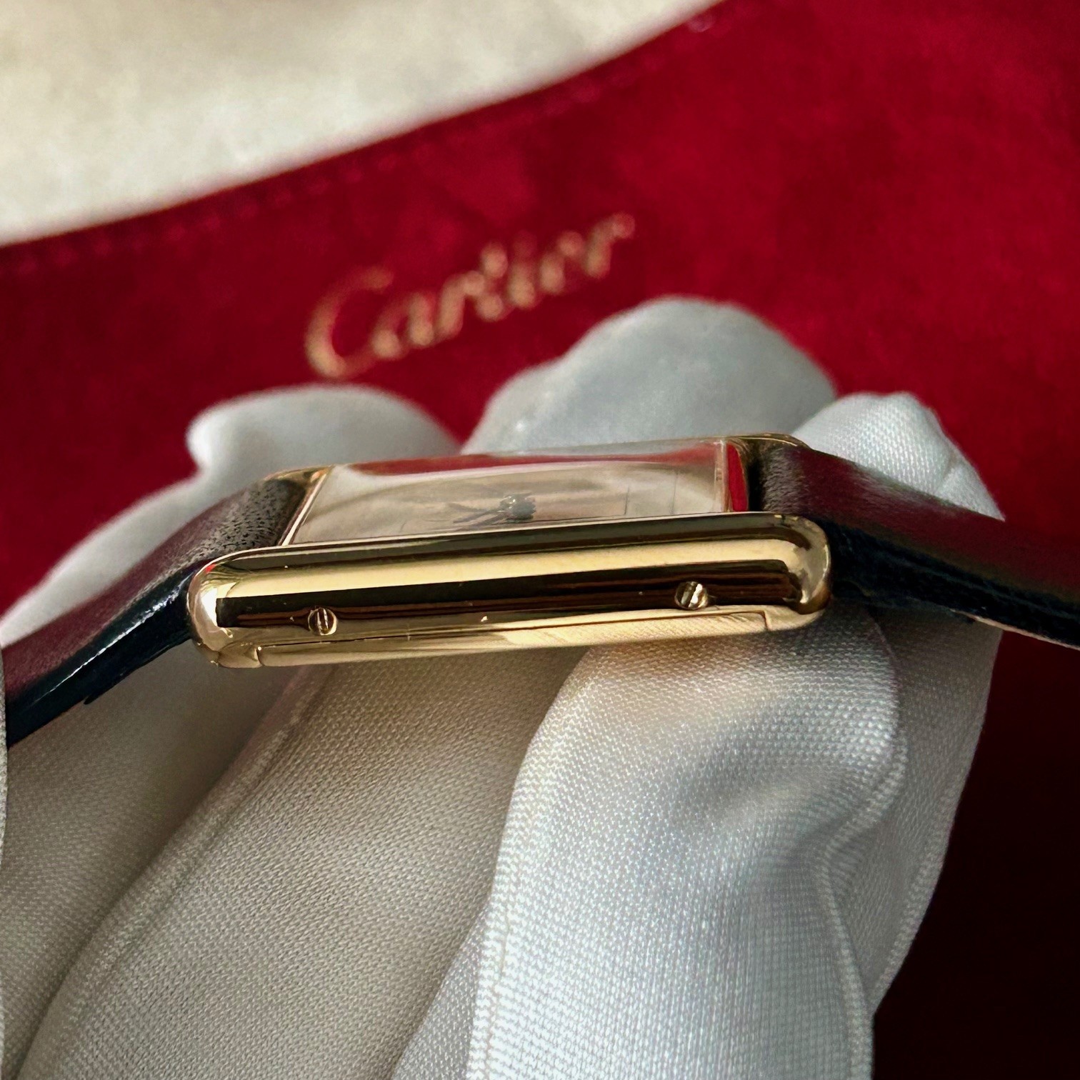 1970's Cartier Tank, Must De Cartier, Gold Vermeil, Small Model, Hand Wound - Image 5