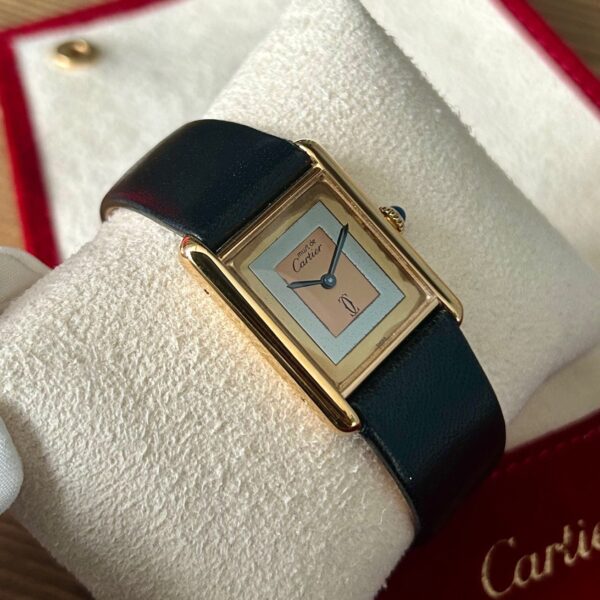 1970's Cartier Tank, Must De Cartier, Gold Vermeil, Small Model, Hand Wound - Image 12