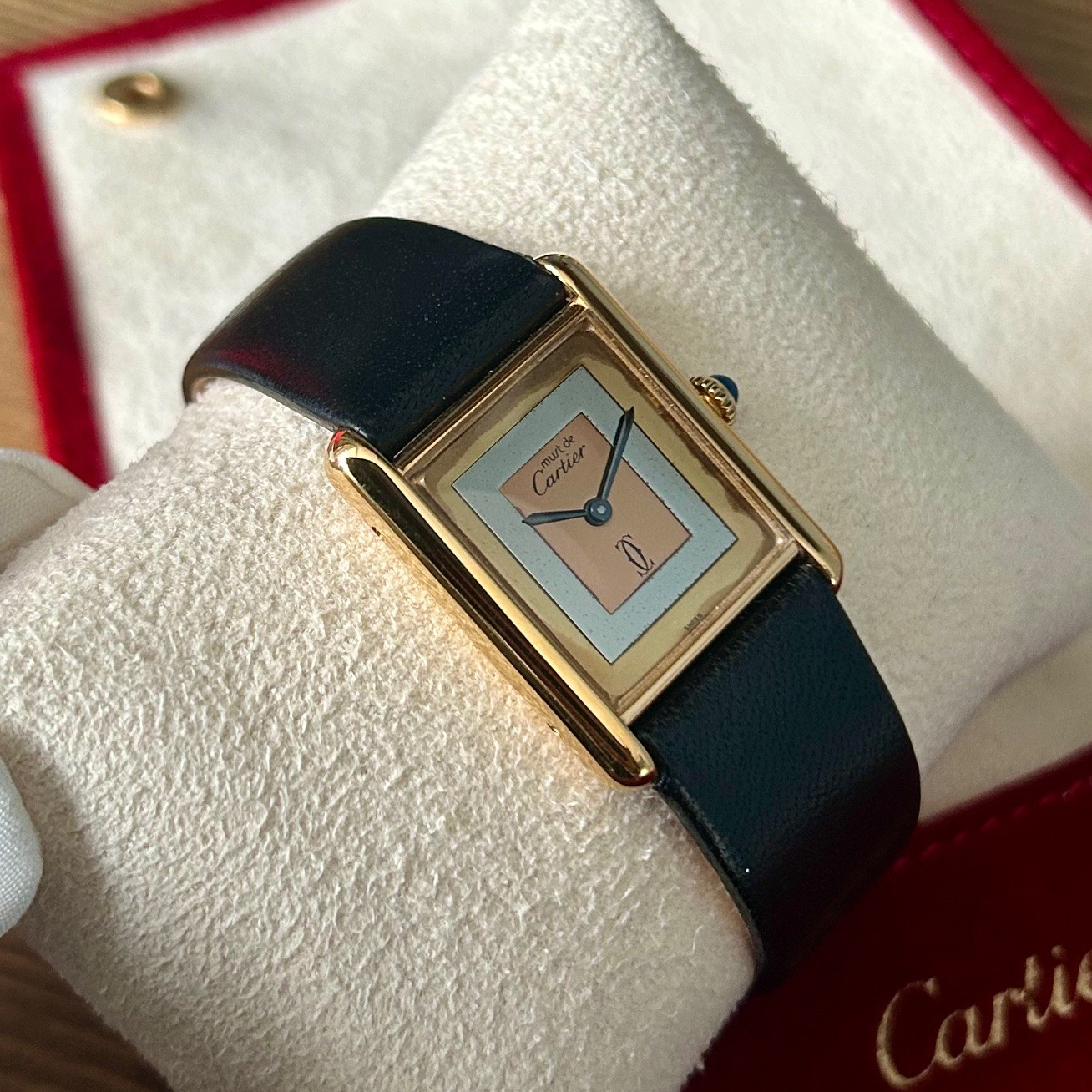 1970's Cartier Tank, Must De Cartier, Gold Vermeil, Small Model, Hand Wound - Image 12