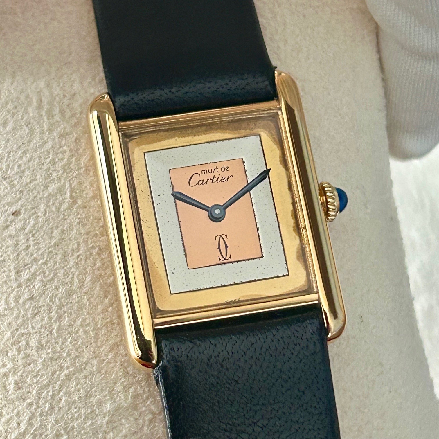 1970's Cartier Tank, Must De Cartier, Gold Vermeil, Small Model, Hand Wound - Image 2