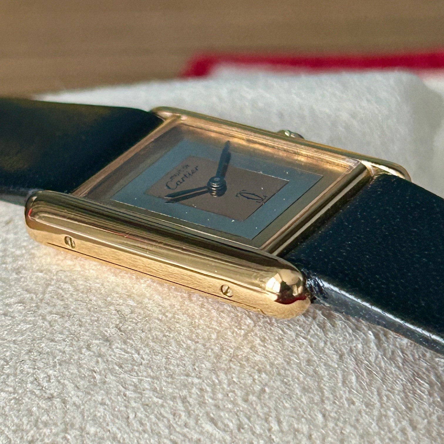1970's Cartier Tank, Must De Cartier, Gold Vermeil, Small Model, Hand Wound - Image 11