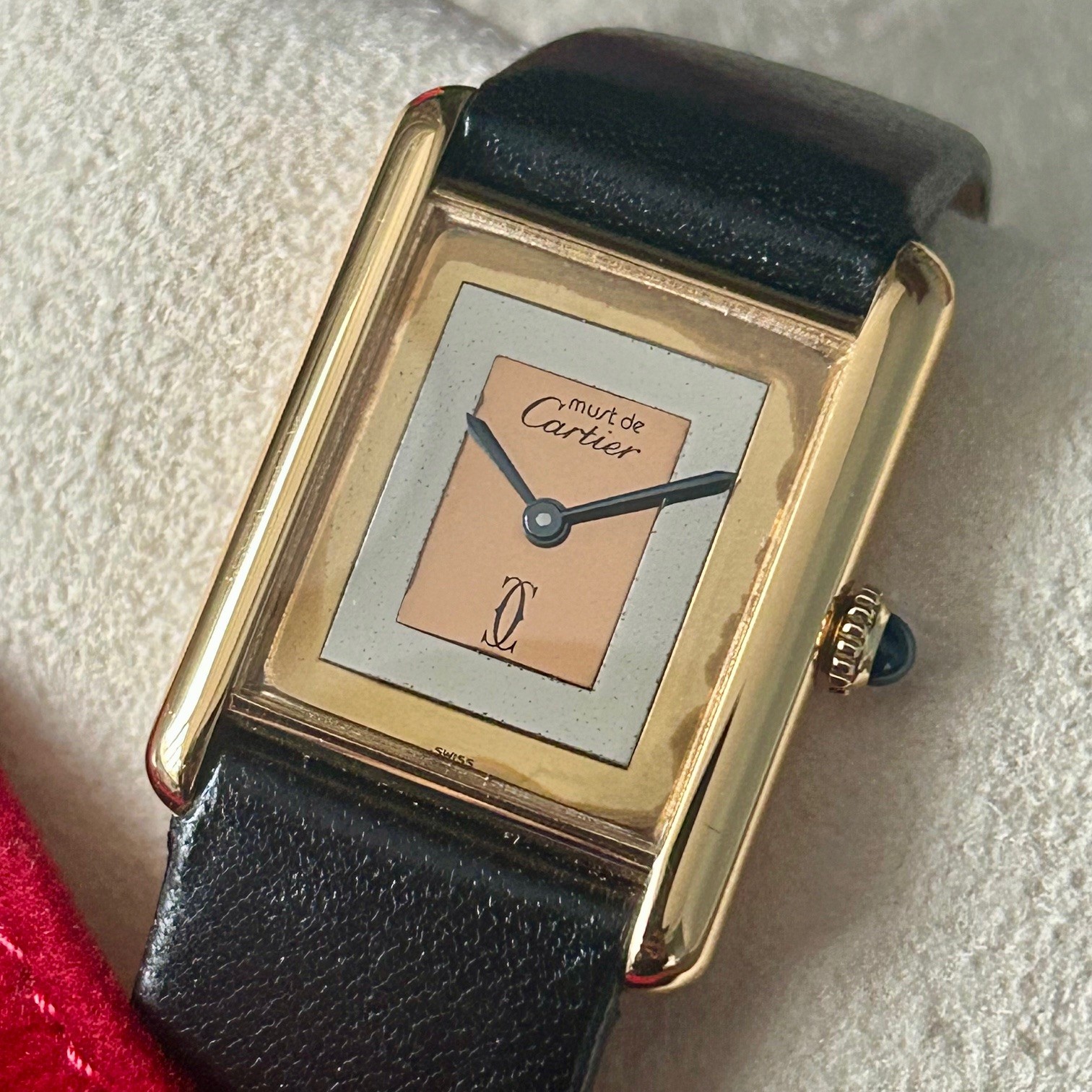 1970's Cartier Tank, Must De Cartier, Gold Vermeil, Small Model, Hand Wound - Image 7