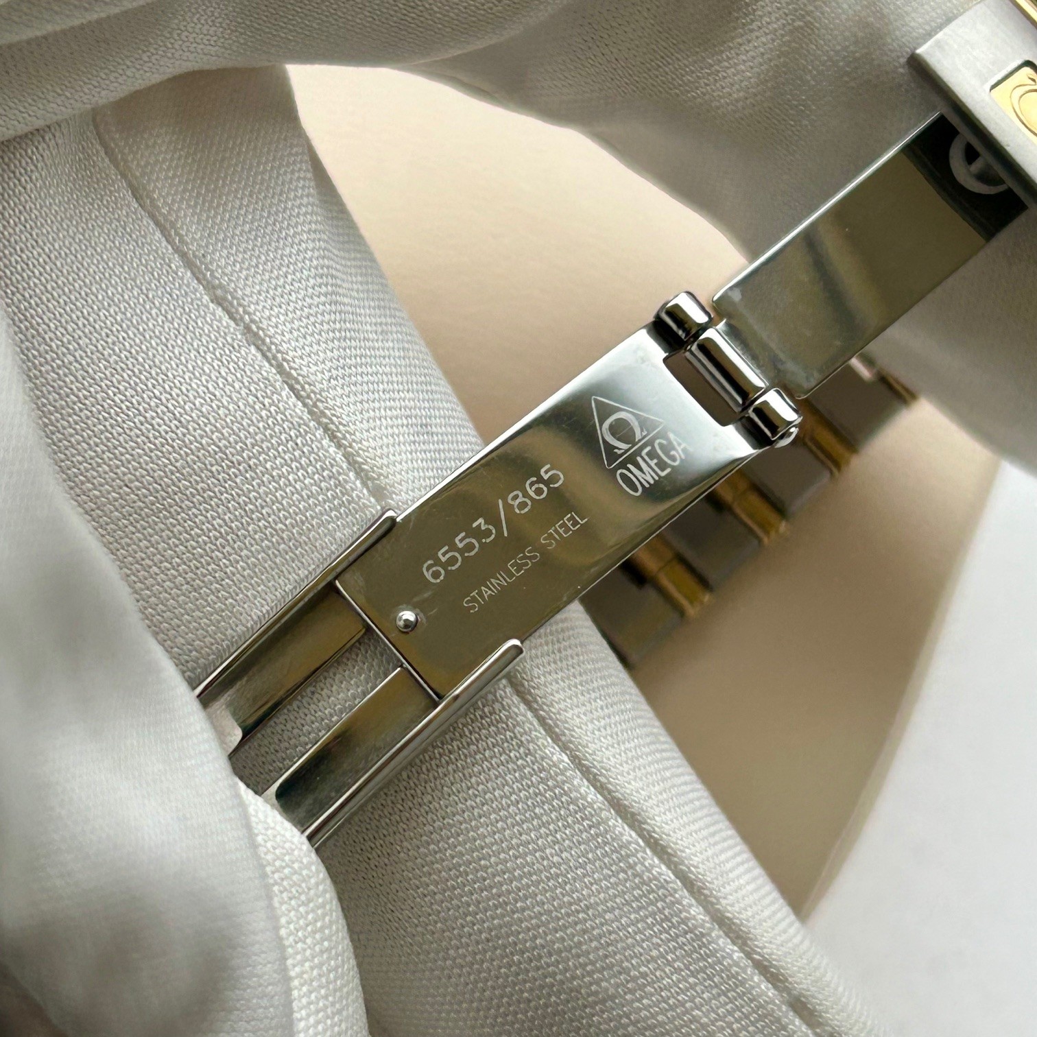 Ladies 18ct Gold & Steel Omega Constellation Quartz 22.5mm - Full Set - Image 13