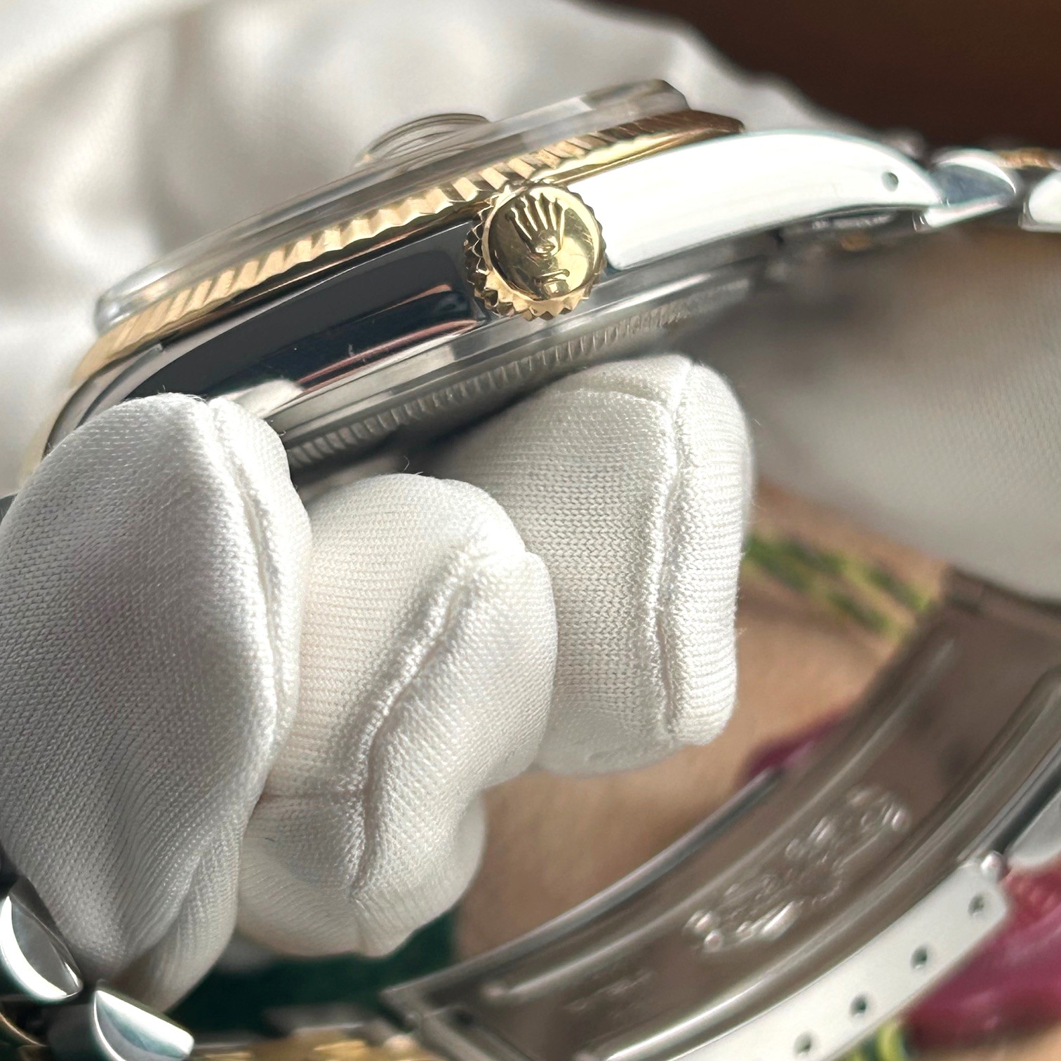 1988 Rolex Oyster Perpetual Datejust 18ct Yellow Gold & Stainless Steel 36mm Automatic Ref 16013 Linen Dial - Image 6