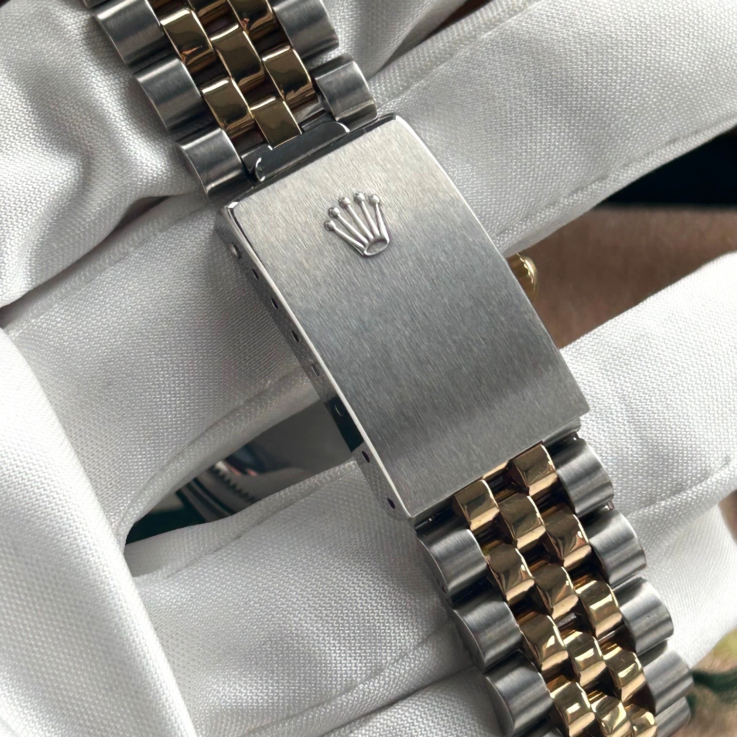 1988 Rolex Oyster Perpetual Datejust 18ct Yellow Gold & Stainless Steel 36mm Automatic Ref 16013 Linen Dial - Image 8