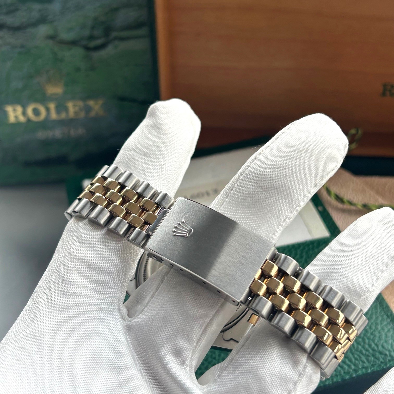 1988 Rolex Oyster Perpetual Datejust 18ct Yellow Gold & Stainless Steel 36mm Automatic Ref 16013 Linen Dial - Image 10