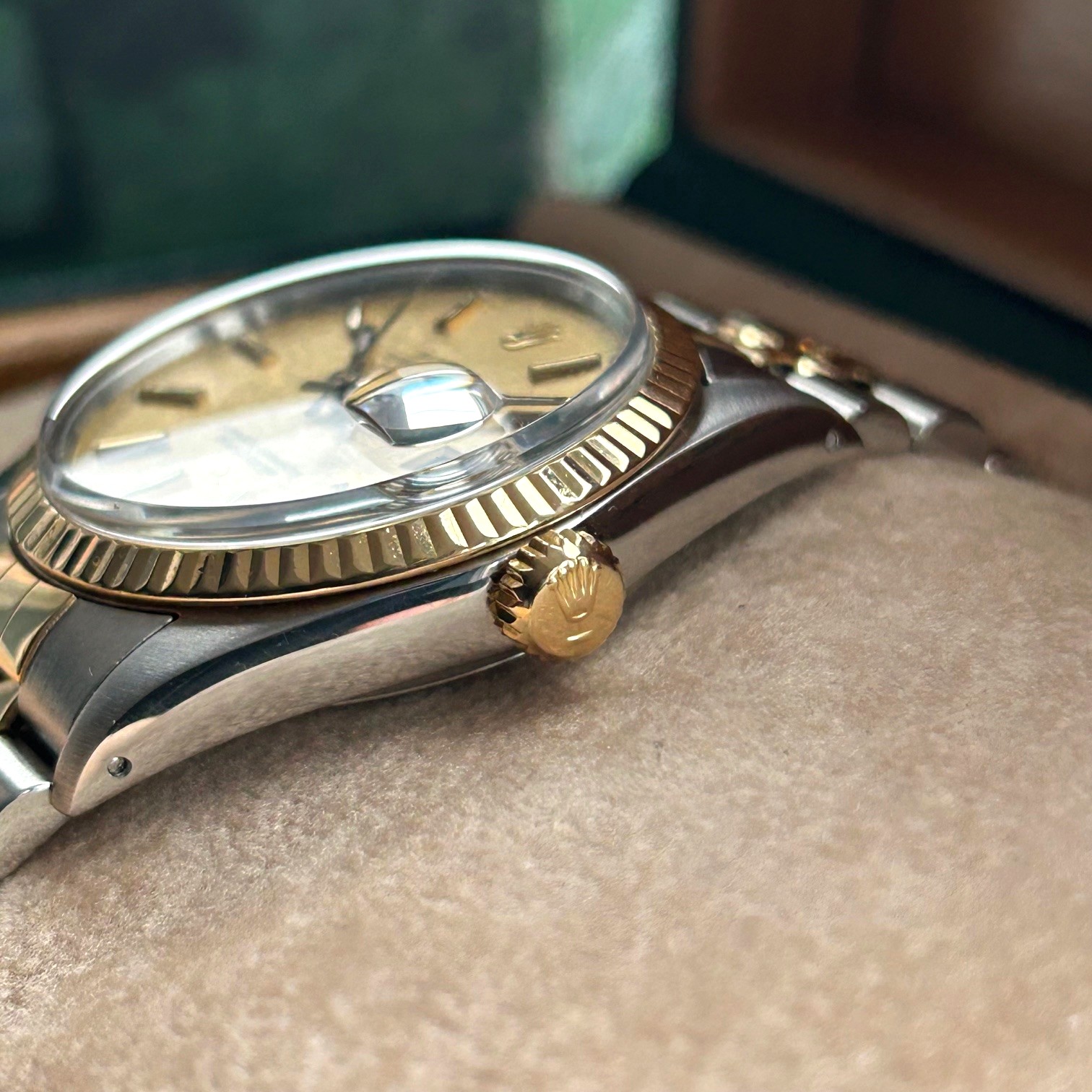 1988 Rolex Oyster Perpetual Datejust 18ct Yellow Gold & Stainless Steel 36mm Automatic Ref 16013 Linen Dial - Image 14