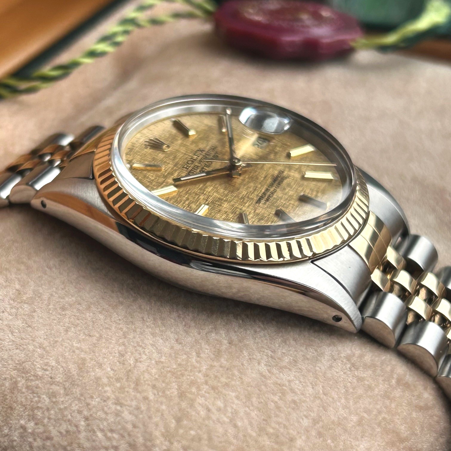 1988 Rolex Oyster Perpetual Datejust 18ct Yellow Gold & Stainless Steel 36mm Automatic Ref 16013 Linen Dial - Image 15
