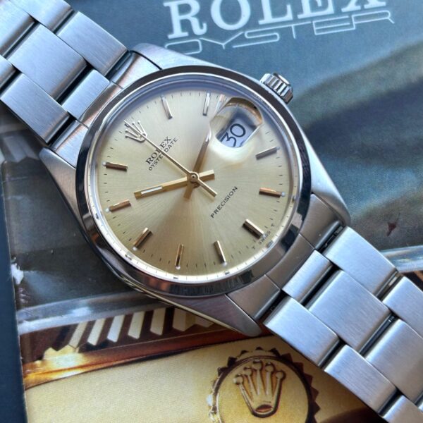 1974 Rolex Oysterdate Precision 6694 34mm Manual Wind Wristwatch