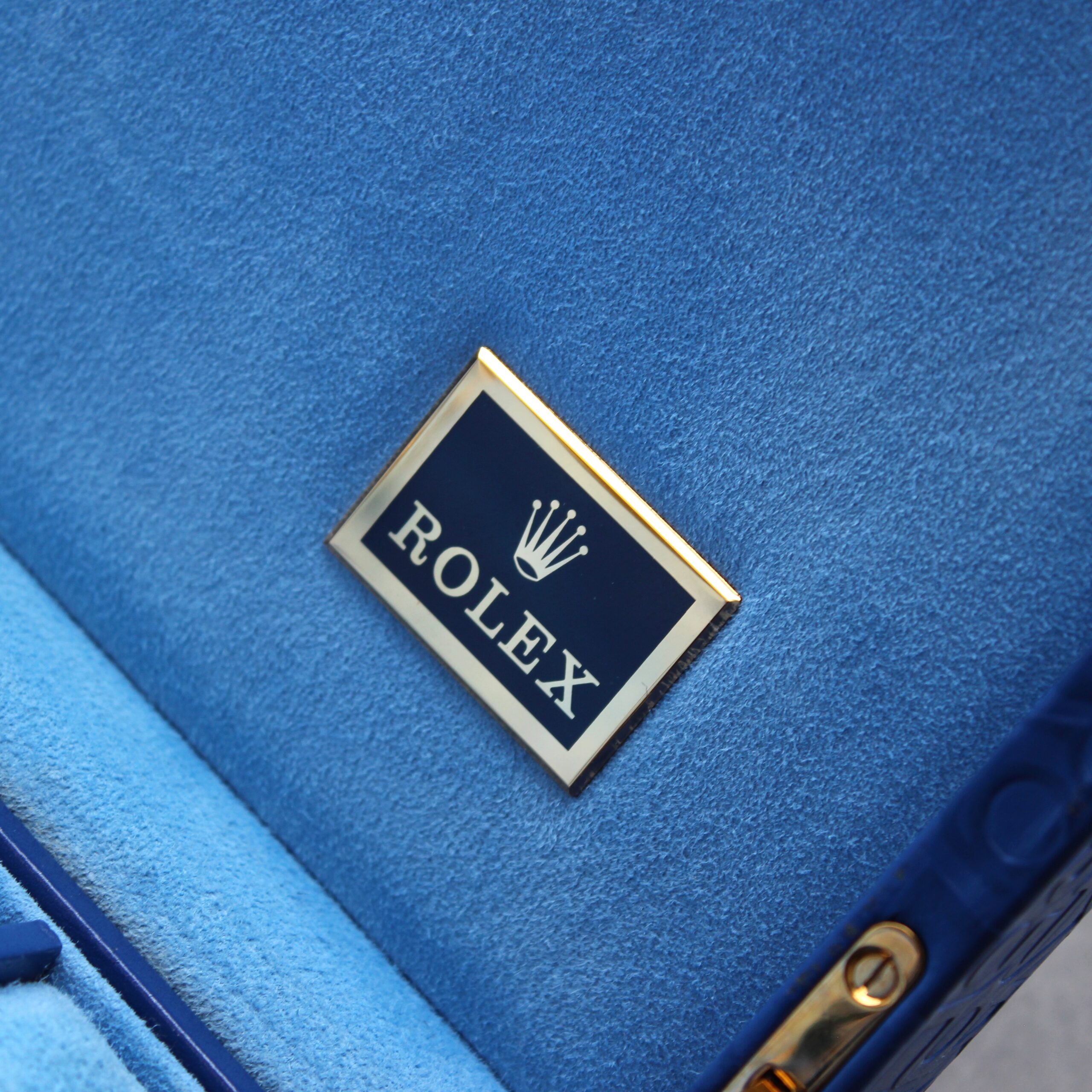 1998 Rolex Lady Datejust 69088 18ct Gold, Blue Vignette Dial, Diamond Sapphire Bezel, Box & Papers - Image 16