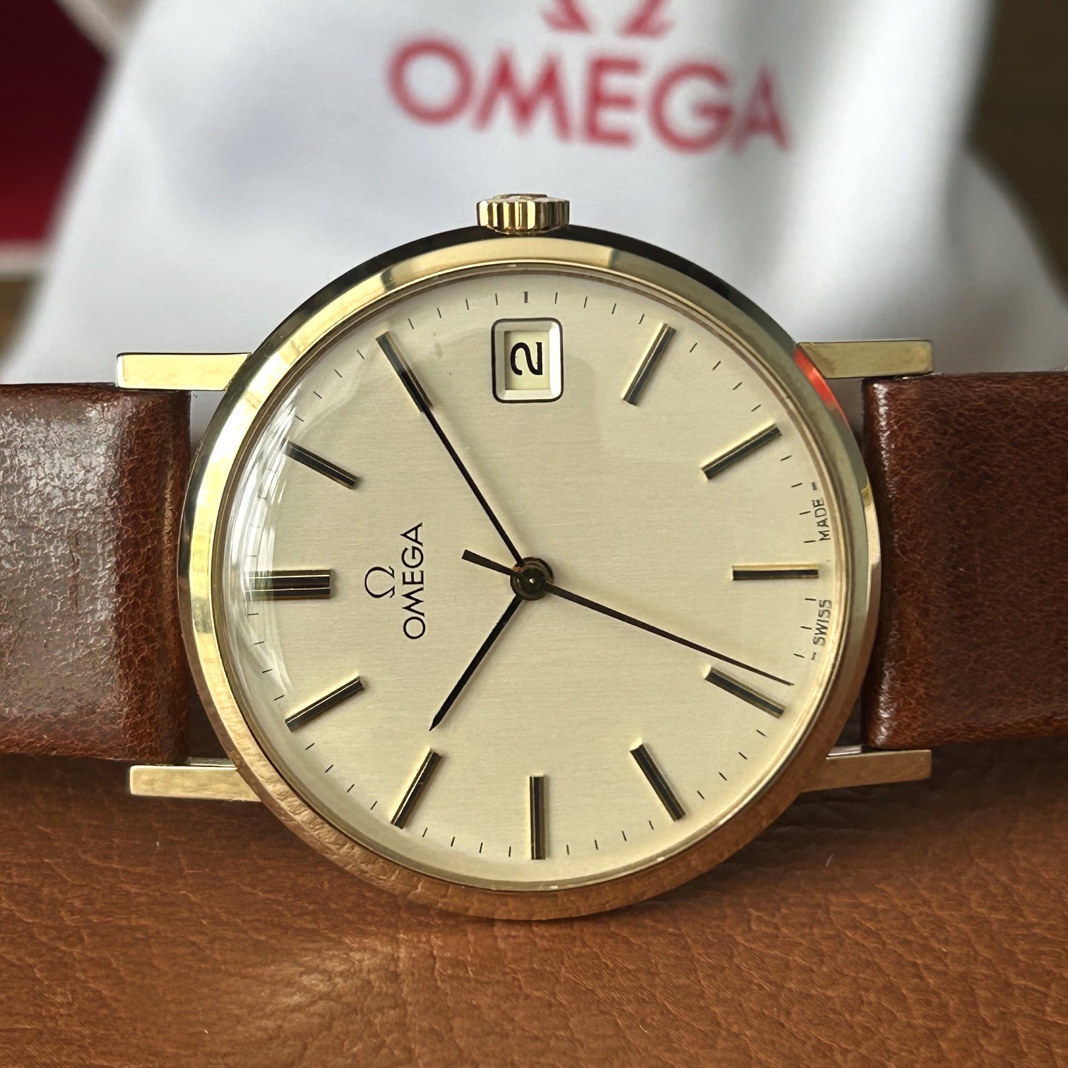 1978 Omega Gents 9ct Gold Manual Wind Dress Watch Ref 1325017 - Image 2