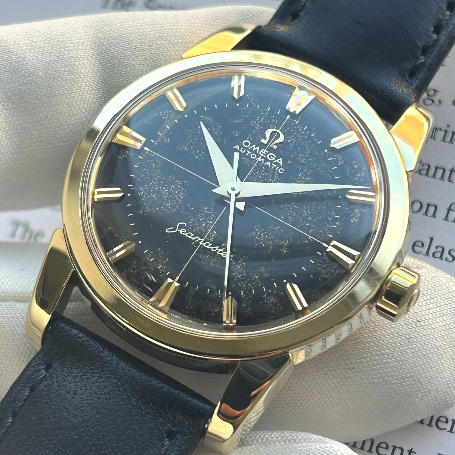 1958 Omega Seamaster Gold Capped, Black Dial, Ref 2846-13-SC - Image 9