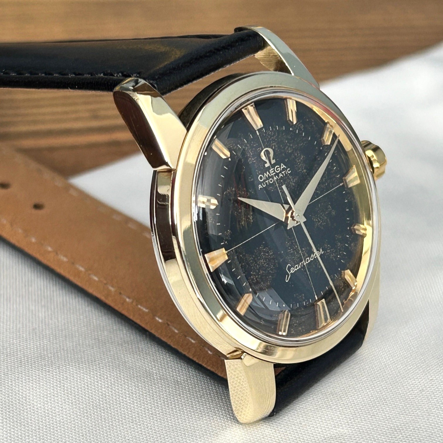 1958 Omega Seamaster Gold Capped, Black Dial, Ref 2846-13-SC - Image 10