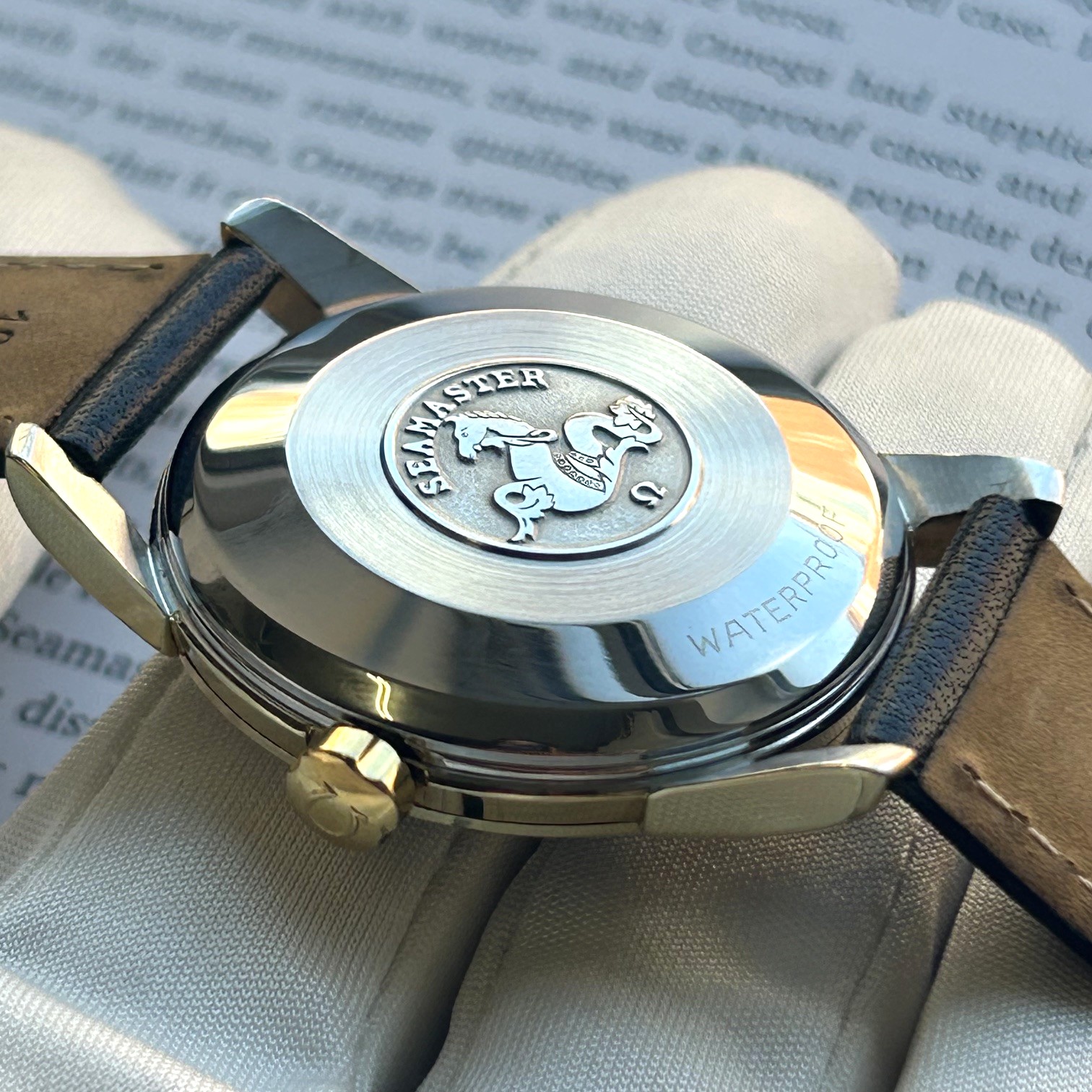 1958 Omega Seamaster Gold Capped, Black Dial, Ref 2846-13-SC - Image 16