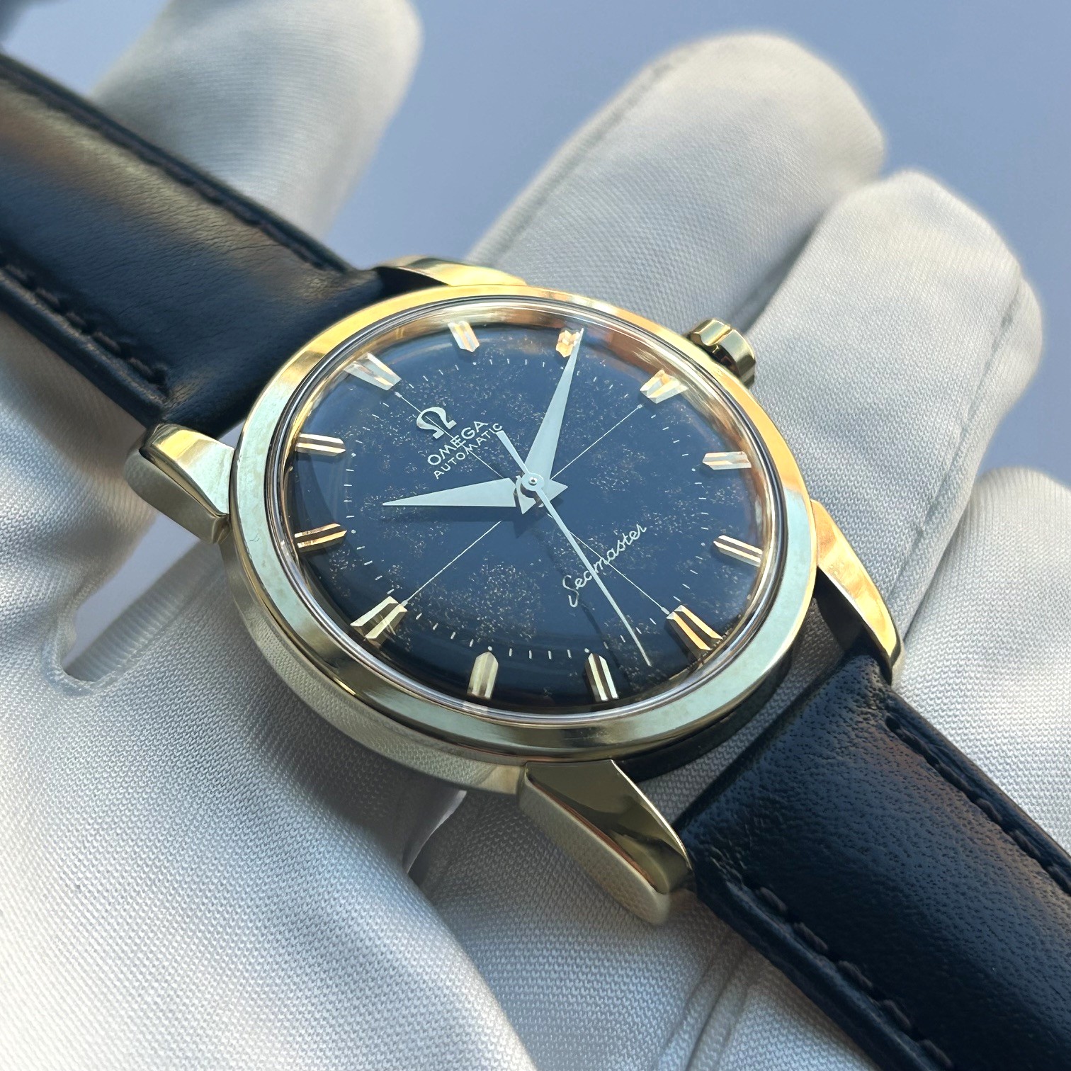 1958 Omega Seamaster Gold Capped, Black Dial, Ref 2846-13-SC - Image 2