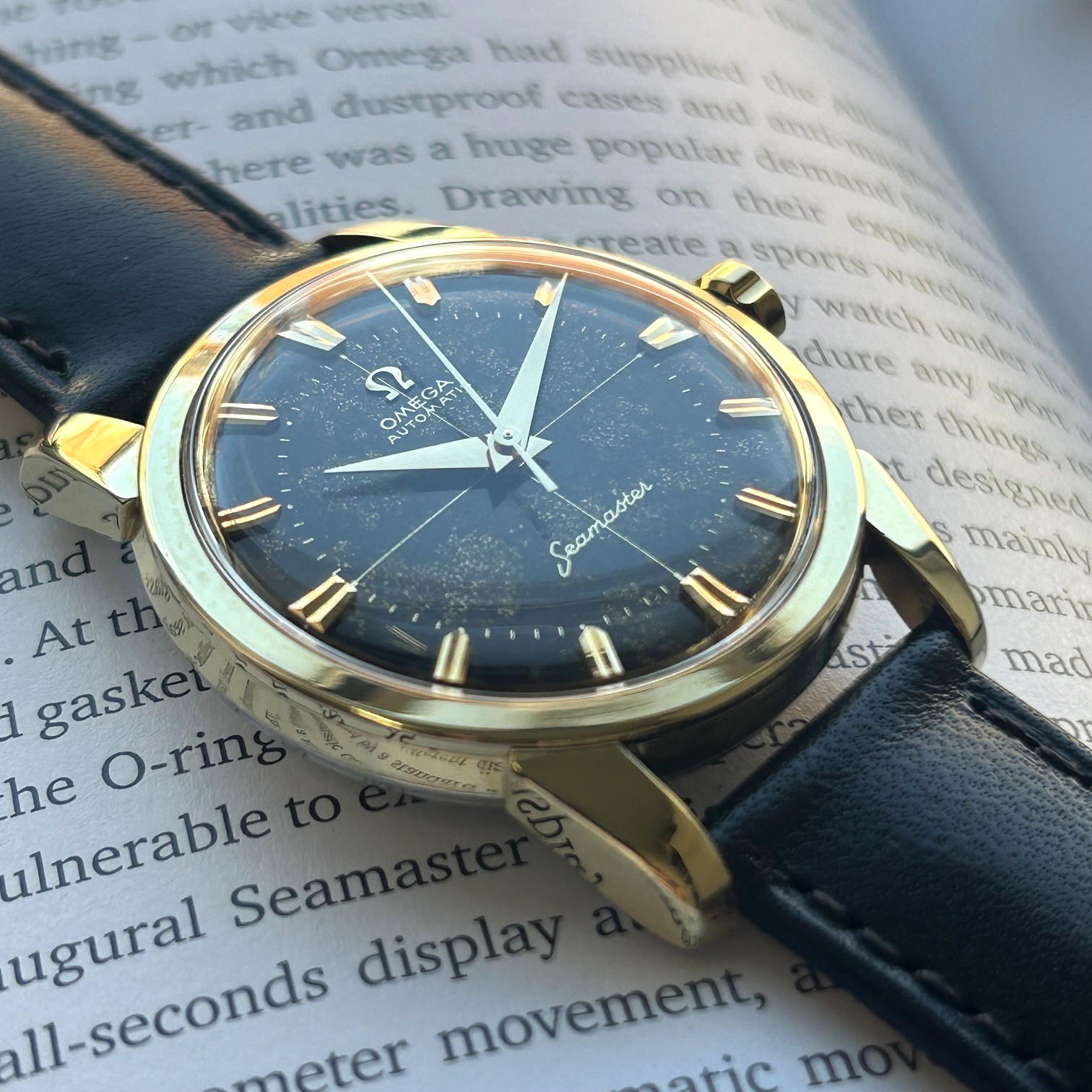 1958 Omega Seamaster Gold Capped, Black Dial, Ref 2846-13-SC - Image 3