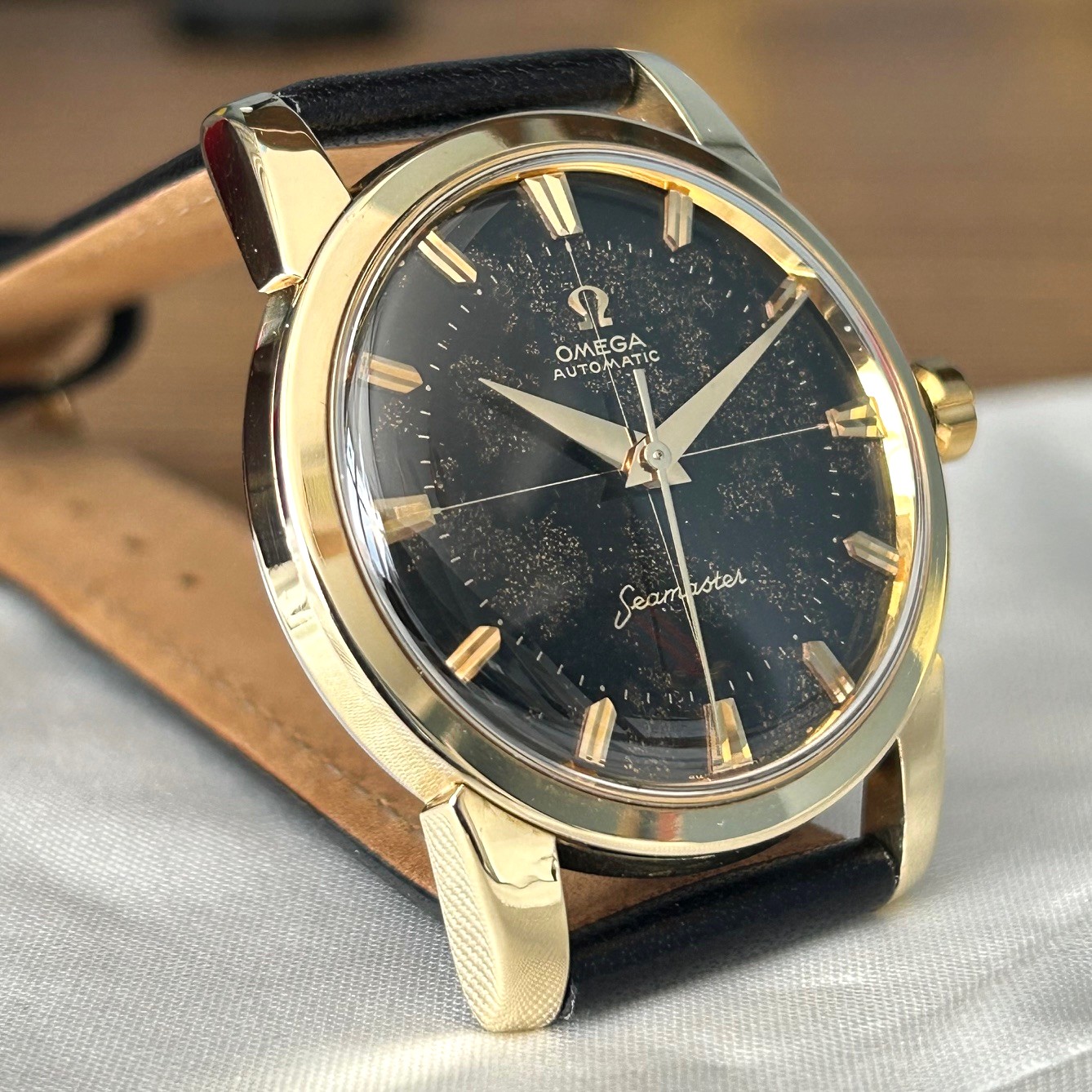 1958 Omega Seamaster Gold Capped, Black Dial, Ref 2846-13-SC - Image 5