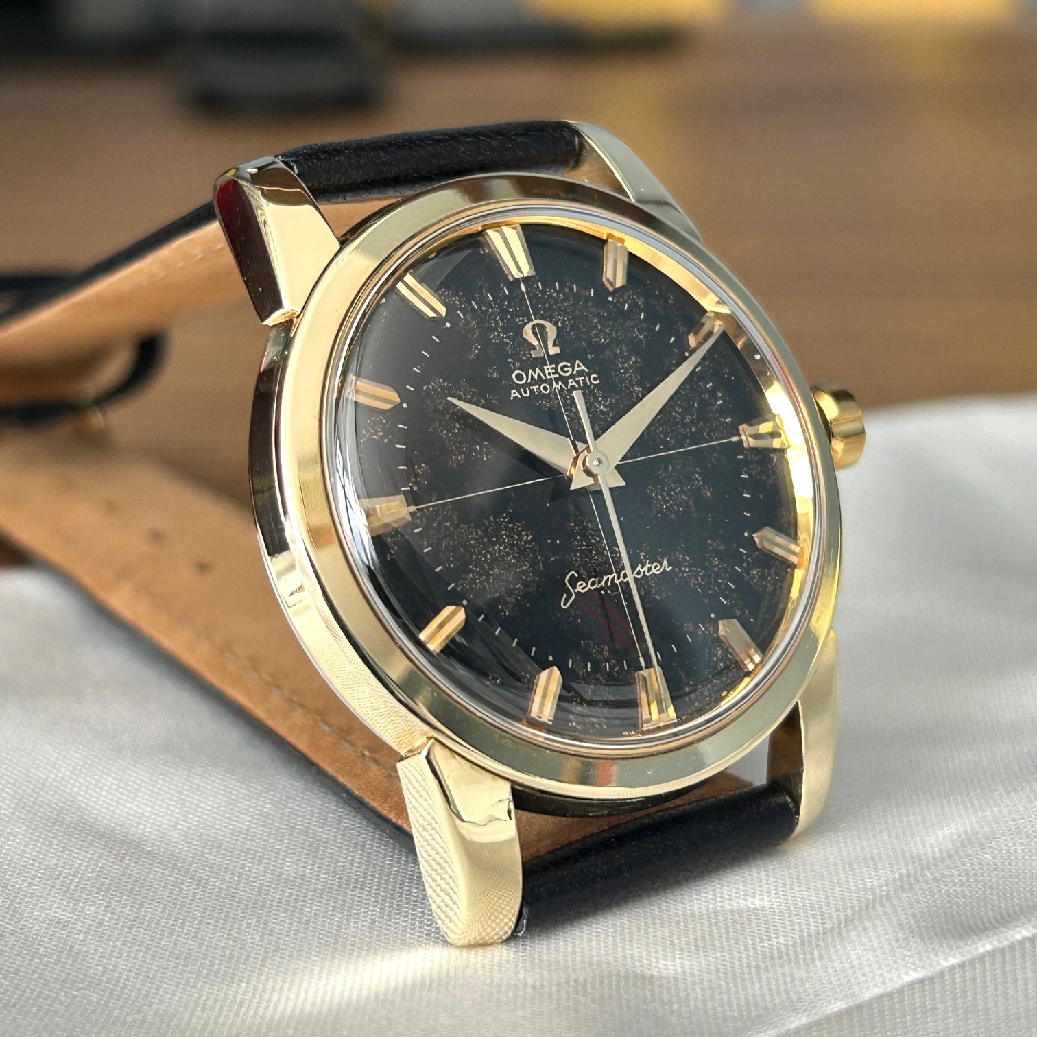 1958 Omega Seamaster Gold Capped, Black Dial, Ref 2846-13-SC - Image 6