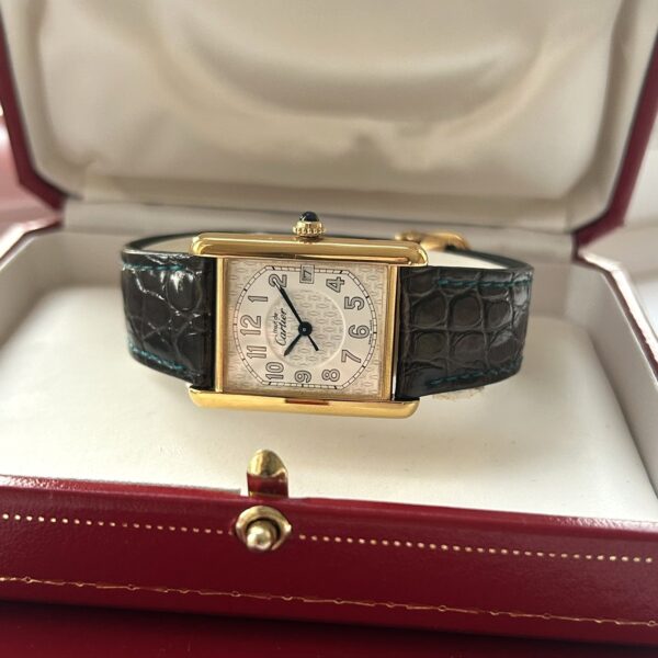 Cartier Tank, Must De Cartier Large Size With Date, Ref W1013954 2413, Box & Papers