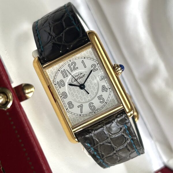 Cartier Tank, Must De Cartier Large Size With Date, Ref W1013954 2413, Box & Papers
