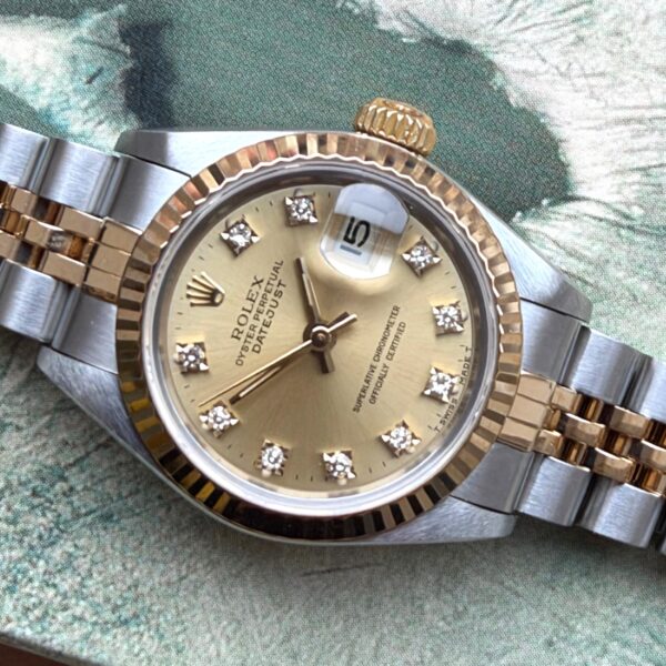 1989 Rolex Lady Datejust Yellow Gold & Stainless Steel 26mm Automatic 69173, Box and Papers